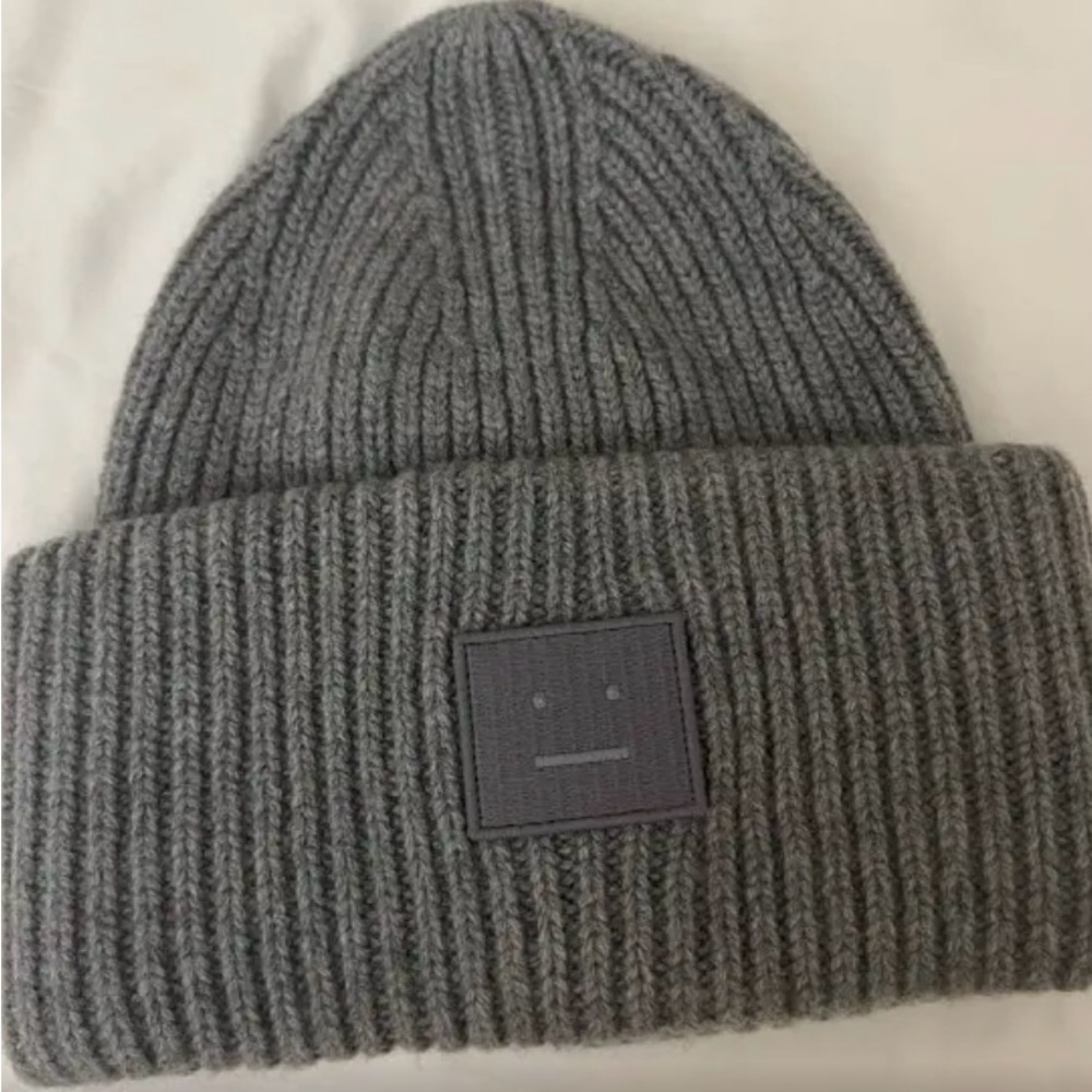 Acne Studios Dark Grey Beanie with Tag